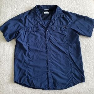 Columbia Omni Shade Blue Button Down Shirt
